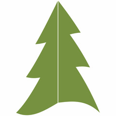 Green Christmas tree decoration and design.
