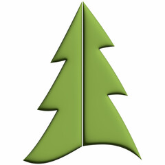 Christmas tree 3d decoration and design.
