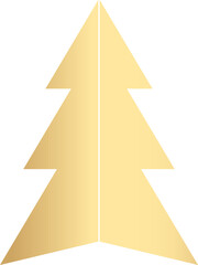  Christmas tree gold gradient decoration and design.