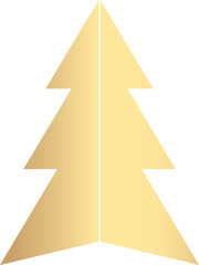  Christmas tree gold gradient decoration and design.