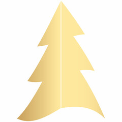  Christmas tree gold gradient decoration and design.