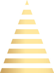 Christmas tree gold gradient decoration and design.