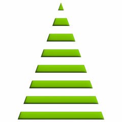 Christmas tree 3d decoration and design.