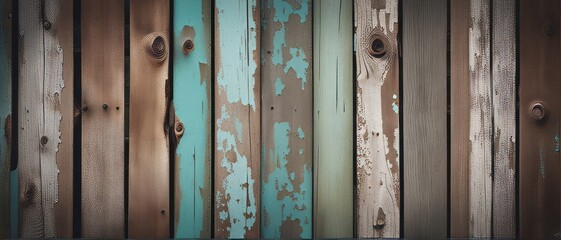 Old wood texture. Grunge wood background. Weathered painted boards. Shabby shabby wooden plank