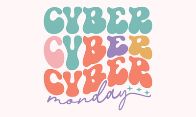 Cyber monday Retro SVG Design