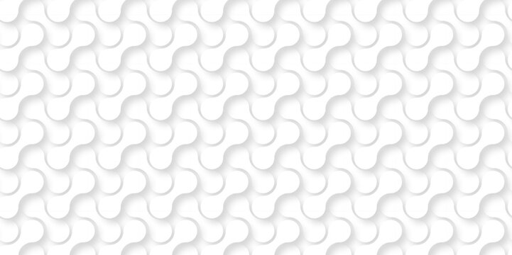 White Metaballs Withe Patter Of Texture With Lines. Metaballs Pattern Geometric Line Circle Abstract Seamless White Line On White Background Summer Vector Design.