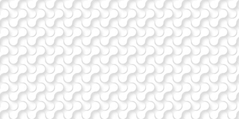 Naklejka premium White metaballs withe patter of texture with lines. Metaballs Pattern geometric line circle abstract seamless white line on white background summer vector design.