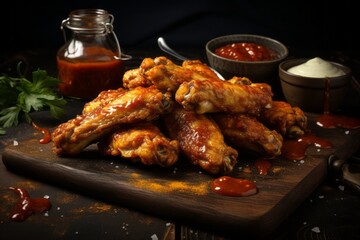 wings with sauce