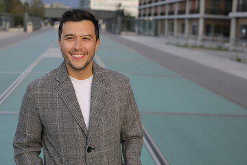 Multicultural looking man with an irresistible smile 