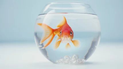 Fotobehang goldfish in a fish bowl © Cash Cow Concepts