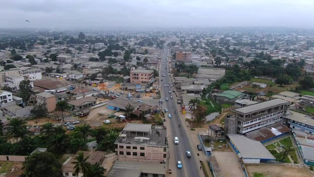 The city of Pointe-Noire a port city in Congo Brazzaville in Africa