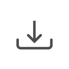 Download Icon Symbol Black Outline High Quality Vector. EPS10