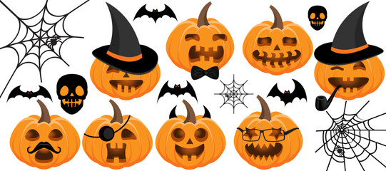 Halloween symbols set
