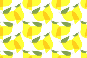 Yellow light lemons. Citrus fruit . Summer and garden. Health and Food. Seamless vector pattern for design and decoration. 