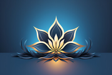 Generative AI picture of beautiful lotus gracefully poised on dark backdrop