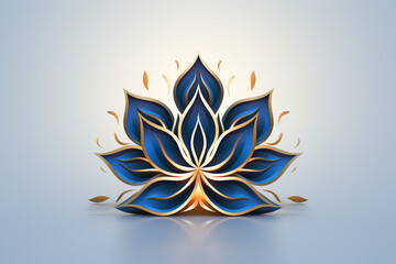 Generative AI picture of beautiful abstract lotus flower made with generative AI - obrazy, fototapety, plakaty