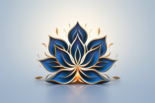 Generative AI picture of beautiful abstract lotus flower made with generative AI