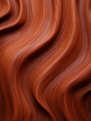 Wooden Rosewood Creative Abstract Wavy Texture. Flowing Digital Art Decoration. Abstract Realistic Surface Vertical Background. Ai Generated Vibrant Curly Pattern.
