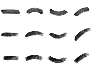 Black Brush Stroke Watercolor Pack