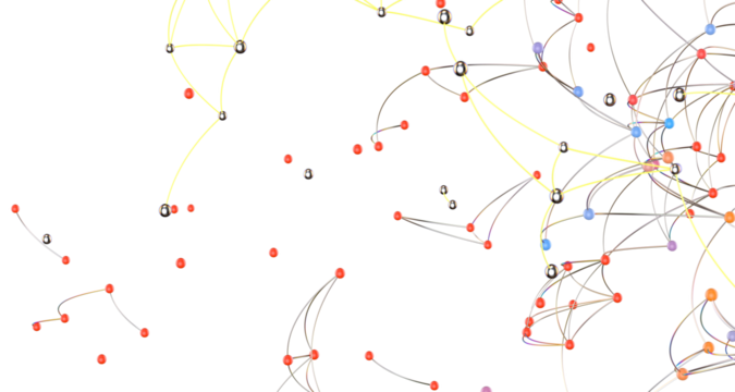 Abstract digital background of points and lines. Glowing plexus. Big data. Network or connection.