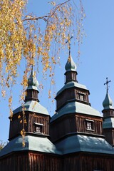 church, architecture, building, religion, old, landmark, park, ancient, tree, ukraine, kiev, kyiv, pirogovo, autumn, landscape park