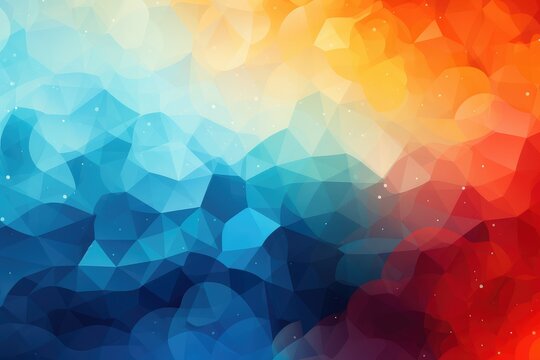 Abstract colorful polygonal background. Abstract banner for Festivus. AI generated.