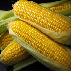 Maize or corncob at agriculture field