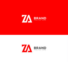 ZA, AZ letter logo