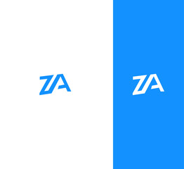 ZA, AZ letter logo