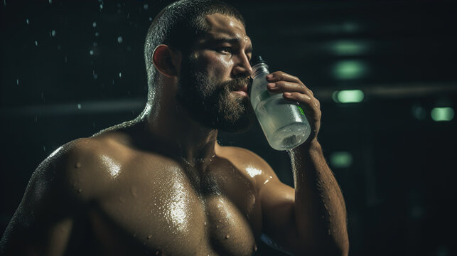 About the sport of professional boxing, Heavy Bag Workout: A boxer strikes a heavy bag with power and precision, demonstrating their strength and training regimen