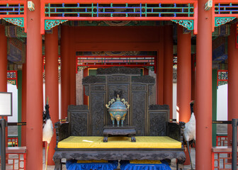 Chinese traditional chair at Beijing summer palace