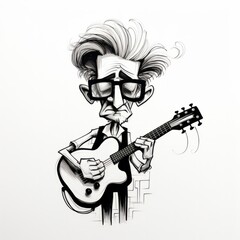 old musician with guitar