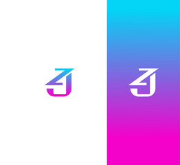 ZJ, JZ letter logo