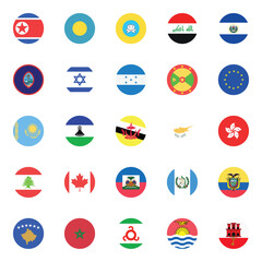 World national flags vector illustrations.