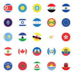 World national flags vector illustrations.