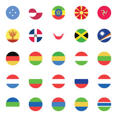 World national flags vector illustrations.