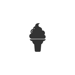 Ice cream flat style icon. vector sign