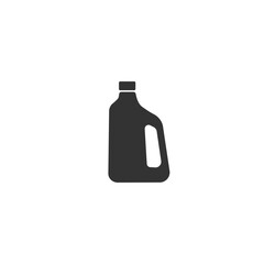 Icon of plastic bottle of liquid laundry detergent. Vector