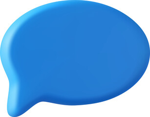 3d Blank speech bubble pin