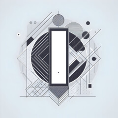 letter &ldquo;I&rdquo; in the center modern typography with Indian colors festival