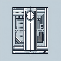 letter &ldquo;I&rdquo; in the center modern typography with Indian colors festival