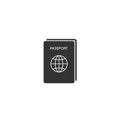 Passport Icon. Identification or Pass Document Illustration As A Simple Vector Sign & Trendy Symbol in Glyph Style for Design and Websites, Presentation or Mobile Apps
