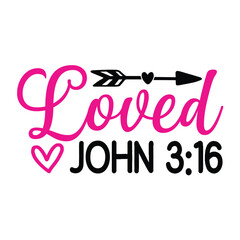 Loved john 3:16 vector arts 