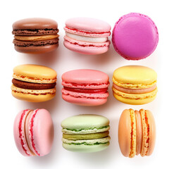 Fototapeta premium macarons isolated on a white background