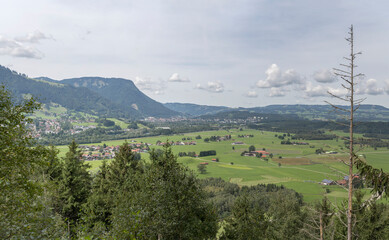 Obraz premium Iller river valley near Burgberger Germany