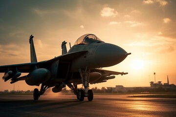 Fototapeta na wymiar a military fighter plane. Generative AI