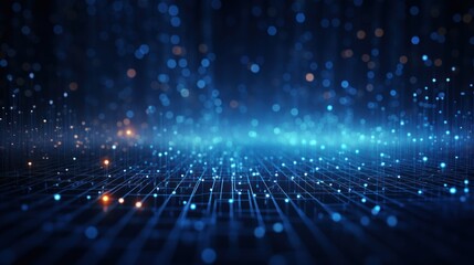 Obraz premium Particles in Modern IT Technology Background Wallpaper