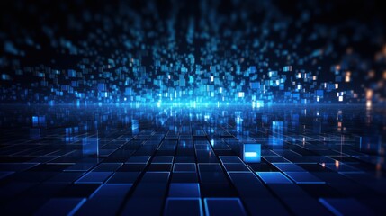 Obraz premium Particles in Modern IT Technology Background Wallpaper