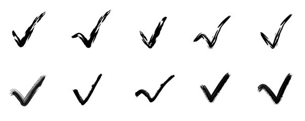 Checkmark Package In Grunge Style