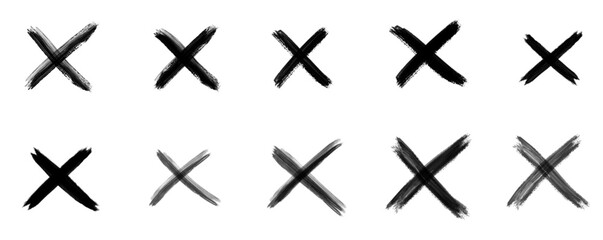 Cross Mark Pack In Grunge Style